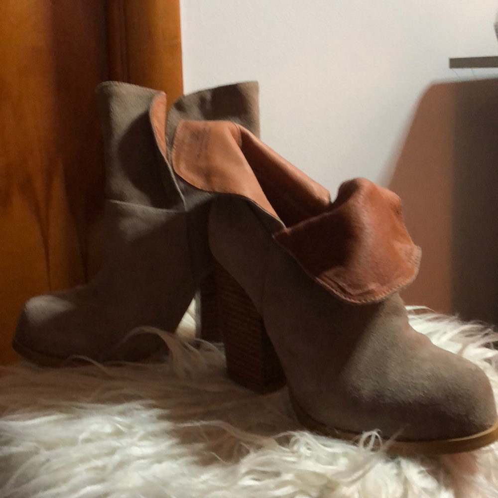 Light tan ankle boots
